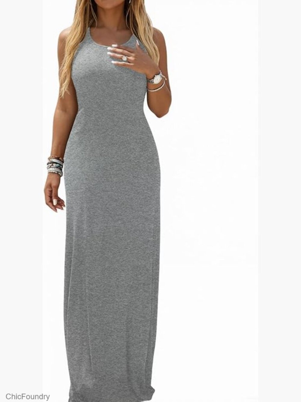 Sleeveless Tank Maxi Dress Long Casual Club Sundress Summer